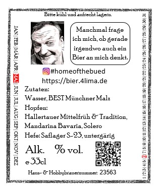 Rückenetikett Helles Lager Bieretikett