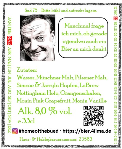 Rückenetikett Südfrucht IPA Bieretikett